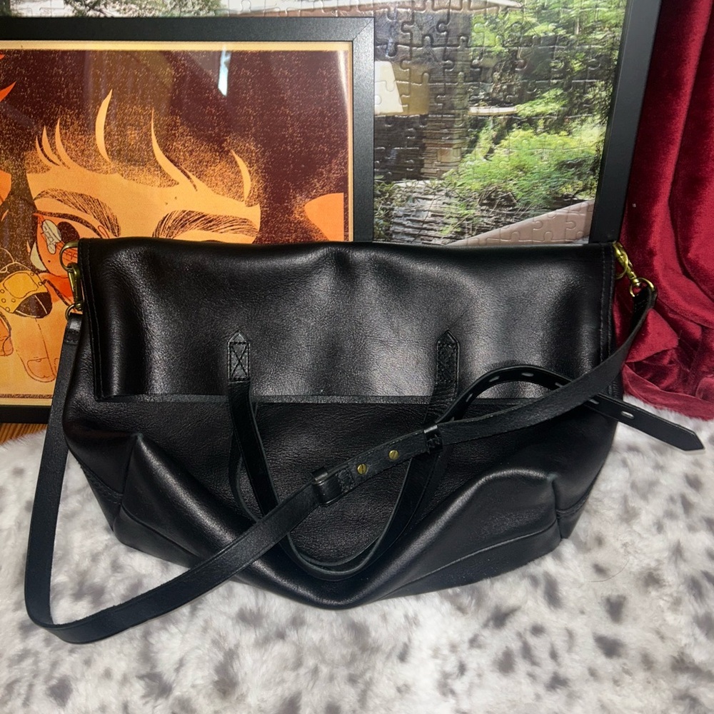 Madewell foldover transport tote